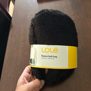 Lolë Black Fleece Belt Bag